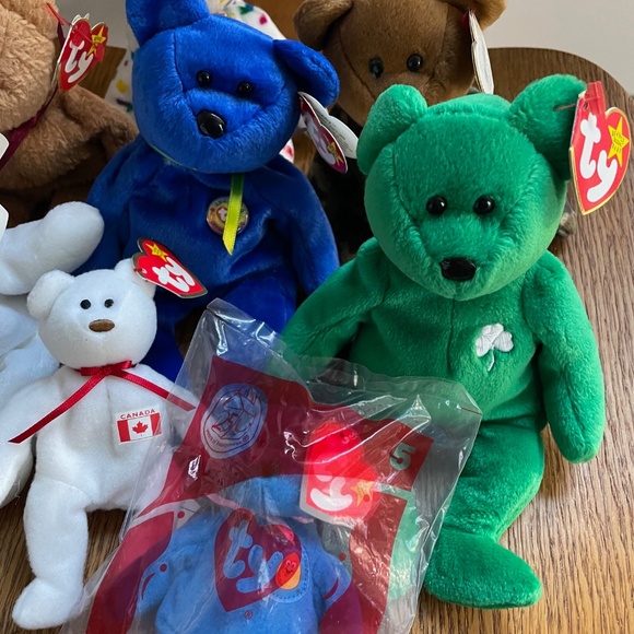 Beanie Baby Bears - Set of 6 + 2 Small McD's - all bears - Picture 5 of 5
